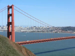 view of golden gate bridge from battery spencer